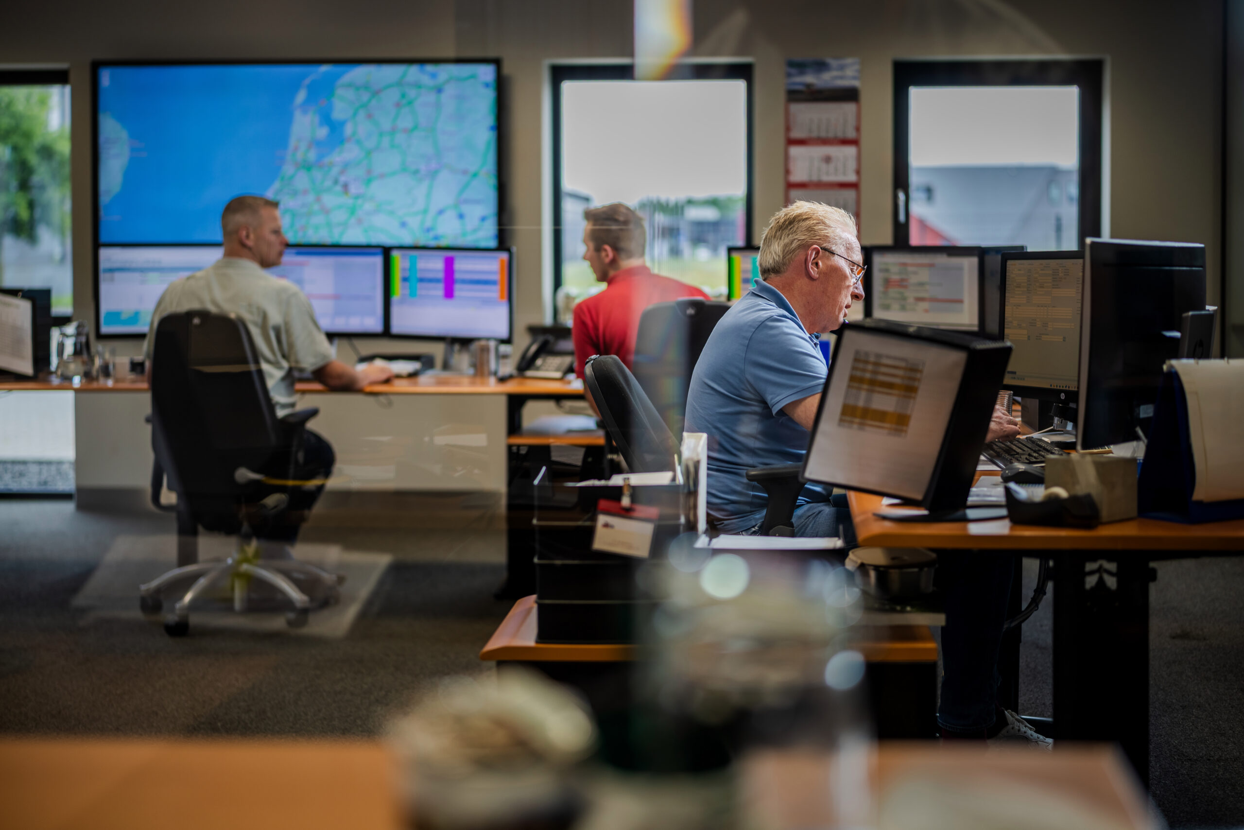 Planners aan het werk op de planningsafdeling